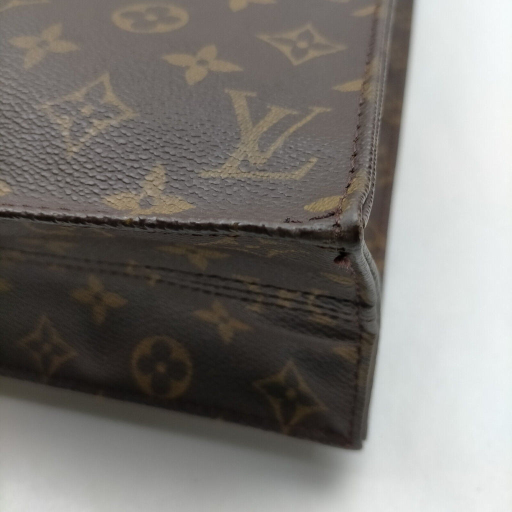 Louis Vuitton Sac Plat Browns Monogram Hand Bag